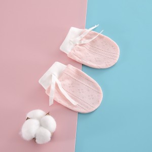 Anti-Scratch Cotton Adjustable New Born Protective Gloves