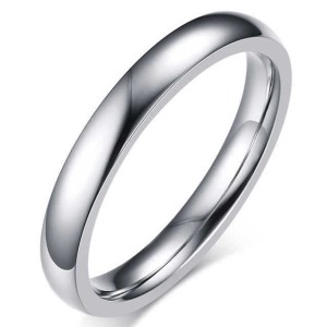 Ceramic Ring Smooth Cut Surface For Men Women Silver