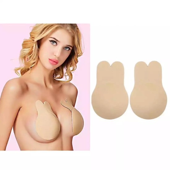 Chest Lifting Backless Push Up Silicone Adhesive Bra - Skin
