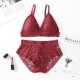 Classy Lace Underwear Suit V-Neck Hollow Out - Maroon Classy Lace Underwear Suit V-Neck Hollow Out - Maroon