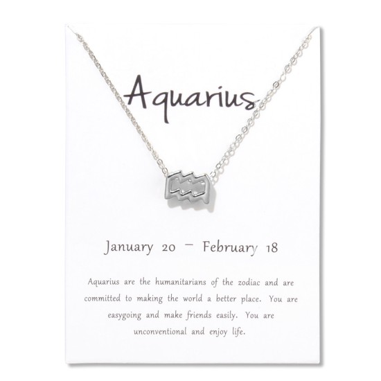 Constellations Necklace Pendant Aquarius Silver
