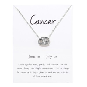 Constellations Necklace Pendant Cancer Silver