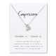 Constellations Necklace Pendant Capricorn Silver