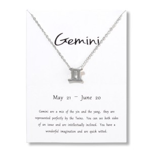 Constellations Necklace Pendant Gemini Silver