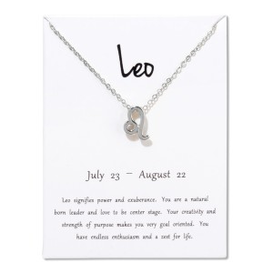 Constellations Necklace Pendant Leo Silver