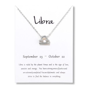 Constellations Necklace Pendant Libra Silver