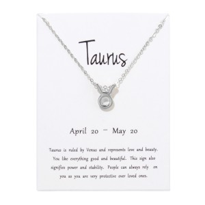 Constellations Necklace Pendant Taurus Silver