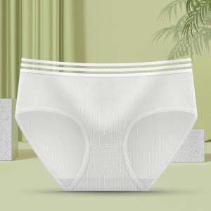 Cotton Mid-Waist Women Comfortable Panties Underwear Black