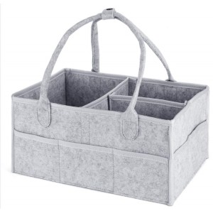 Cross-border felt new born  portable diaper bag - grey