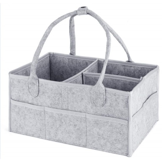 Cross-border felt new born  portable diaper bag - grey