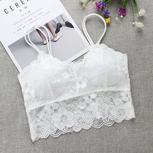Cross-border supply lace beauty back  women Bra - White