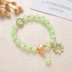 Crystal Daisy Female Jewelry Flower Bracelet Light Green