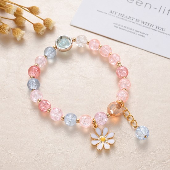 Crystal Daisy Female Jewelry Flower Bracelet Multi Color Crystal Daisy Female Jewelry Flower Bracelet Multi Color
