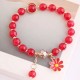 Crystal Daisy Female Jewelry Flower Bracelet Red Crystal Daisy Female Jewelry Flower Bracelet Red