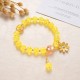 Crystal Daisy Female Jewelry Flower Bracelet Yellow