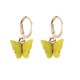 Fashion Acrylic Butterfly Earrings Small Yellow