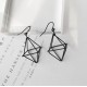 Fashion Triangle Geometric Stereo Contracted Pendant Earrings Black Fashion Triangle Geometric Stereo Contracted Pendant Earrings Black