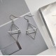 Fashion Triangle Geometric Stereo Contracted Pendant Earrings Silver Fashion Triangle Geometric Stereo Contracted Pendant Earrings Silver