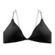 Front Closure Cotton Backless Comfort Bra - Black Front Closure Cotton Backless Comfort Bra - Black