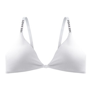 Front Closure Cotton Backless Comfort Bra - White