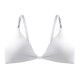 Front Closure Cotton Backless Comfort Bra - White Front Closure Cotton Backless Comfort Bra - White