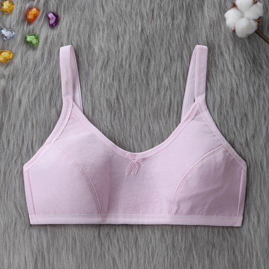 Girls Soft Bra for Teenagers Wire Free - Pink