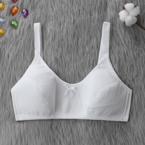 Girls Soft Bra for Teenagers Wire Free - White