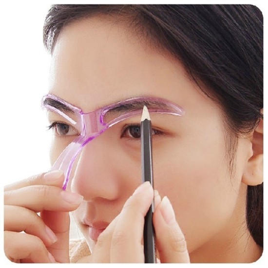 Grooming Drawing Eyebrow Stencils - pink