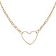 Hollow Heart-Shaped Heart Short Chain Necklace Golden Hollow Heart-Shaped Heart Short Chain Necklace Golden