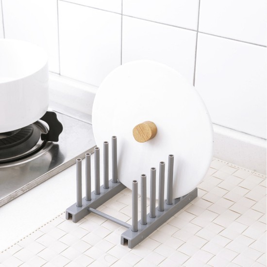 Kitchen Organizer Pot Lid Rack Holder - Gray