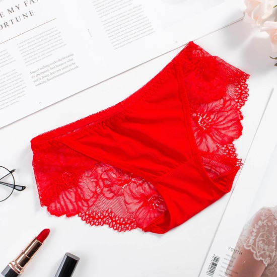 Lace Panty New Fashion For Women - Red