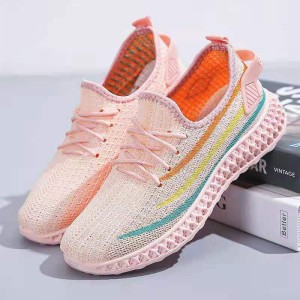 Mesh Lace-Up Sneakers for Women Lightweight Breathable Non-Slip Soft And Comfortable Shoes For Walking Running Jogging Exercise Gym and Outdoor Office Casual Shoes - Pink
