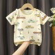New Born Pure Cotton Short-Sleeved T-Shirt 0-7 Years Old - green