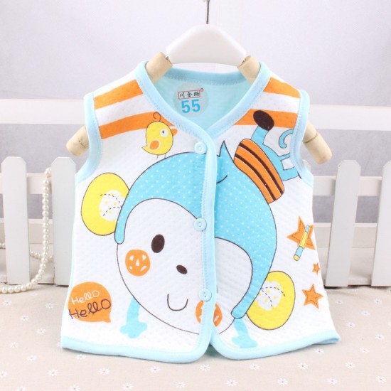 New Born Warm Vest Front Open Cute Vest - yellow New Born Warm Vest Front Open Cute Vest - yellow