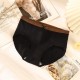 New Color Contrast Women Triangle Underwear Traceless - Black