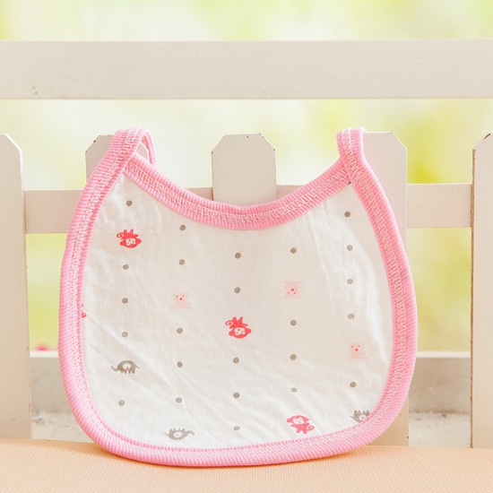 5 Pcs Set new born fogt cotton baby bib Multicolor 