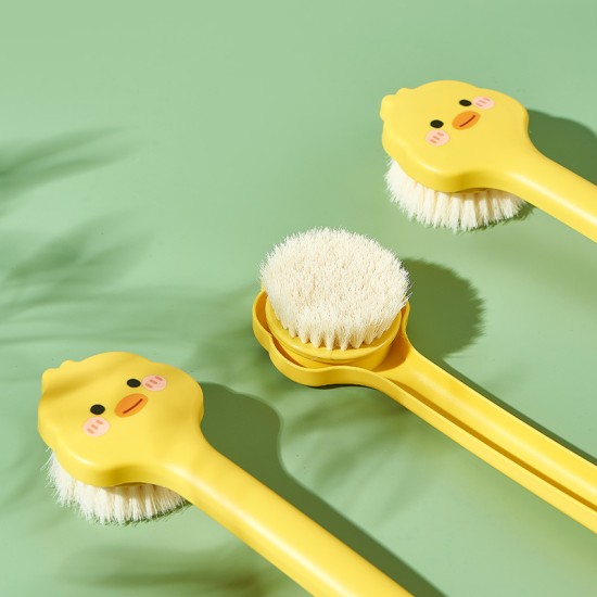 Duck Soft Hair Long Handle Bath Brush Yellow