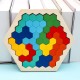 Wooden Color Imposition New Born  Early Education Honeycomb Puzzle