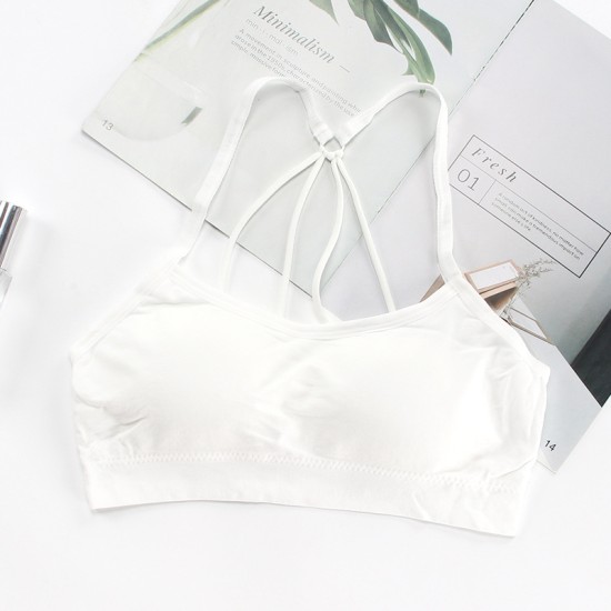 Sports Gym Bra Cross Fashion Beauty For Women White Sports Gym Bra Cross Fashion Beauty For Women White