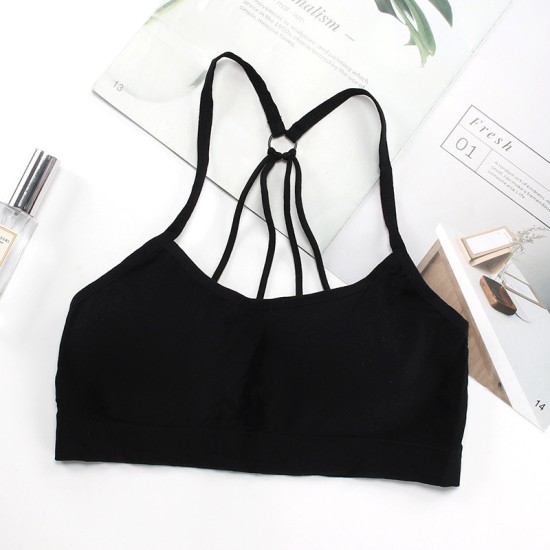 Sports Gym Bra Cross Fashion Beauty For Women Black