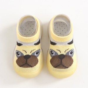 Newborn Infant Cartoon Design Socks Shoes For Kids Baby Girls - Breathable New Stylish Fashion For Boys Children - Soft Cotton Shoes - Yellow