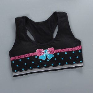 Puberty Girls Underwear Cotton Training Bra - Black