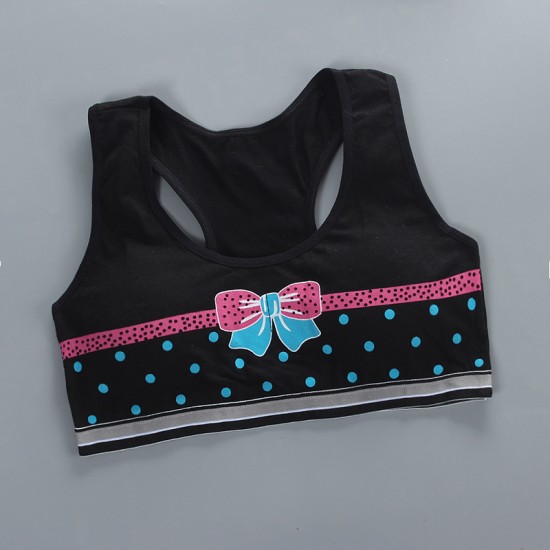Puberty Girls Underwear Cotton Training Bra - Black Puberty Girls Underwear Cotton Training Bra - Black