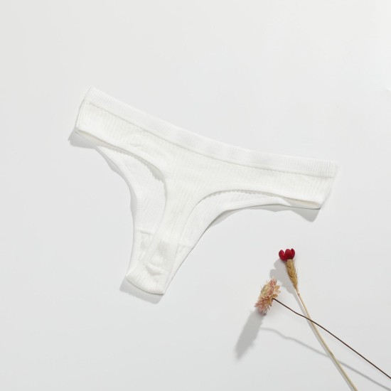Pure Cotton American V Style Panty For Women - White