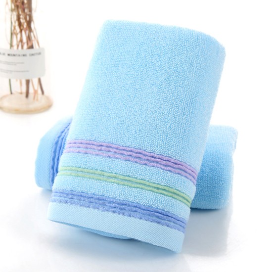 Pure Cotton Jacquard Towel New Born Non-Shedding Towel - blue Pure Cotton Jacquard Towel New Born Non-Shedding Towel - blue