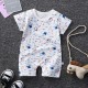 Pure Cotton Short-Sleeved Newborn Baby Jumpsuit - white Pure Cotton Short-Sleeved Newborn Baby Jumpsuit - white