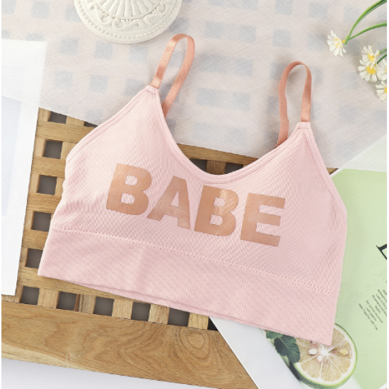 Seamless Soft Padded Wrap Sports Bra - Pink