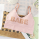 Seamless Soft Padded Wrap Sports Bra - Pink