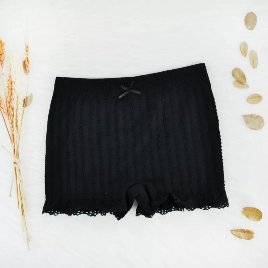 Lace Boyshort Panties For Women - Black