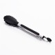 Silicone Food Non-Slip Stainless Steel Kitchen Tong - Black